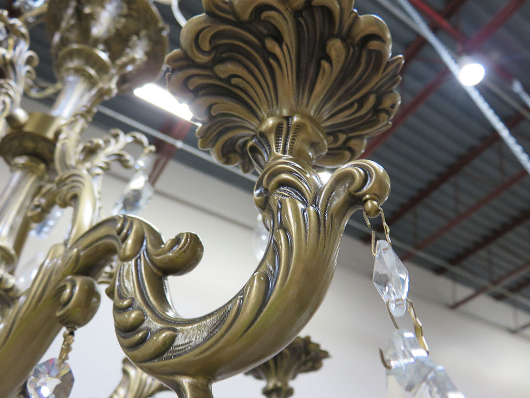 Five Light Brass Chandelier
