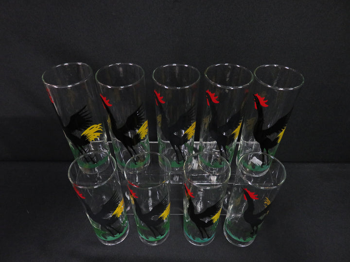 Crowing Rooster Highball Glasses