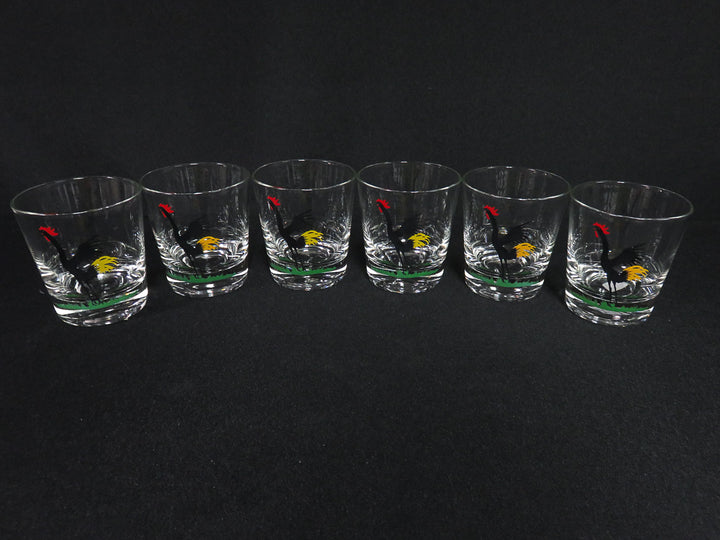 Crowing Rooster Rocks Glasses