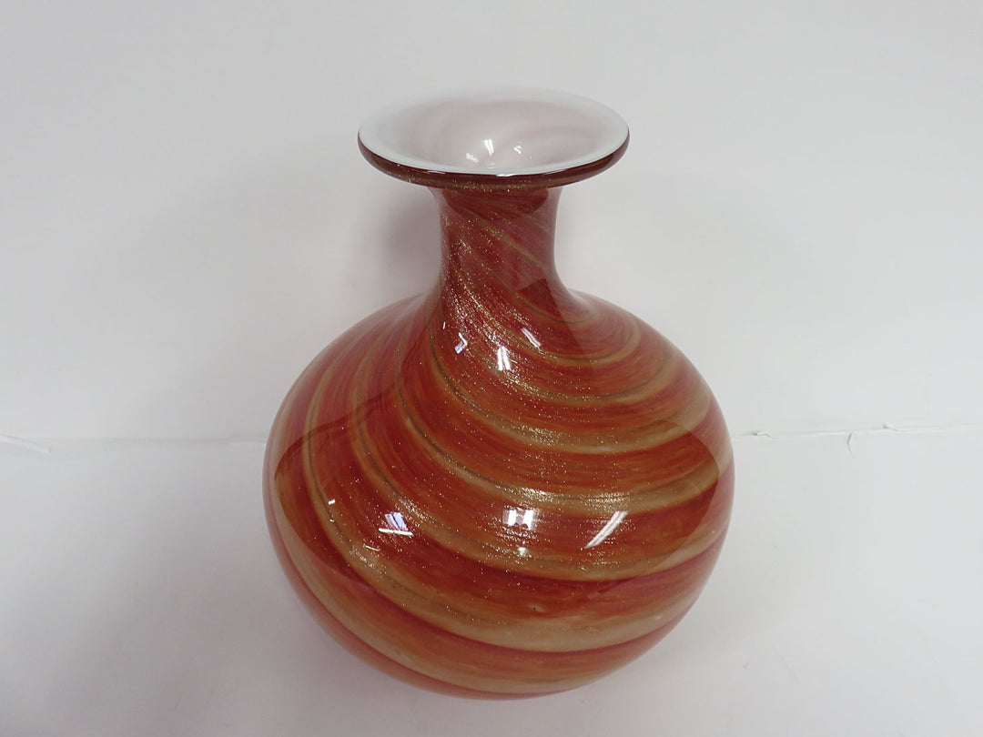 Copper Swirl Glass Vase
