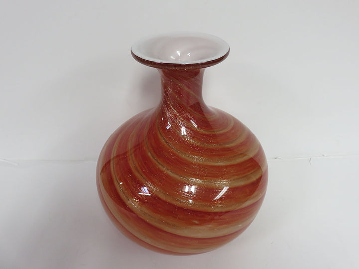 Copper Swirl Glass Vase
