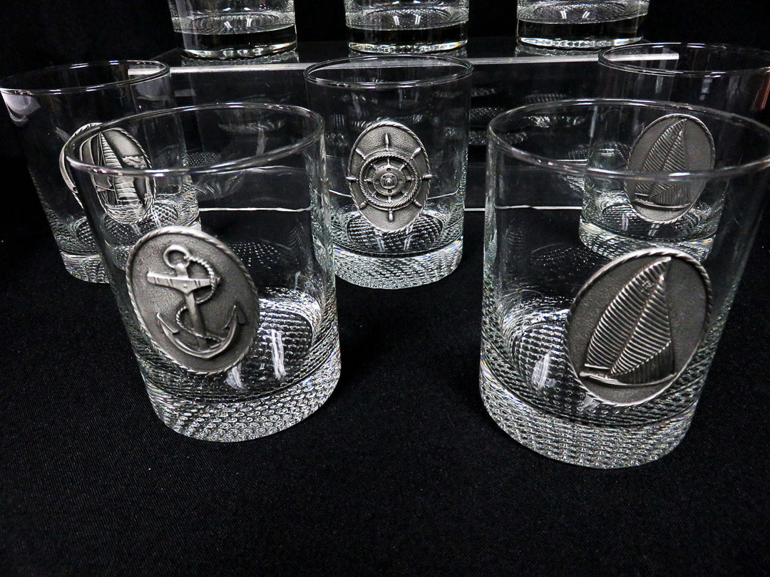 Nautical Double Old Fashioned Glasses