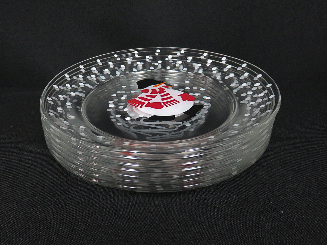 Crate & Barrel Snowman Dessert Plates