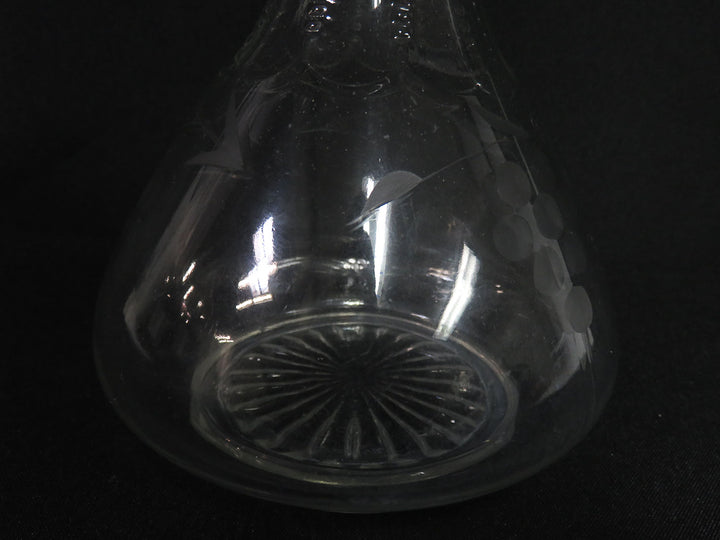 Vintage Etched Glass Decanter