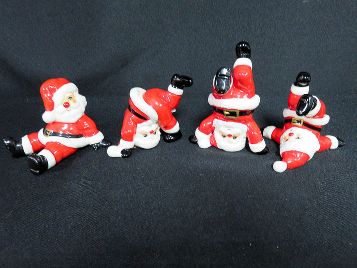 Fitz & Floyd Vintage Tumbling Santas