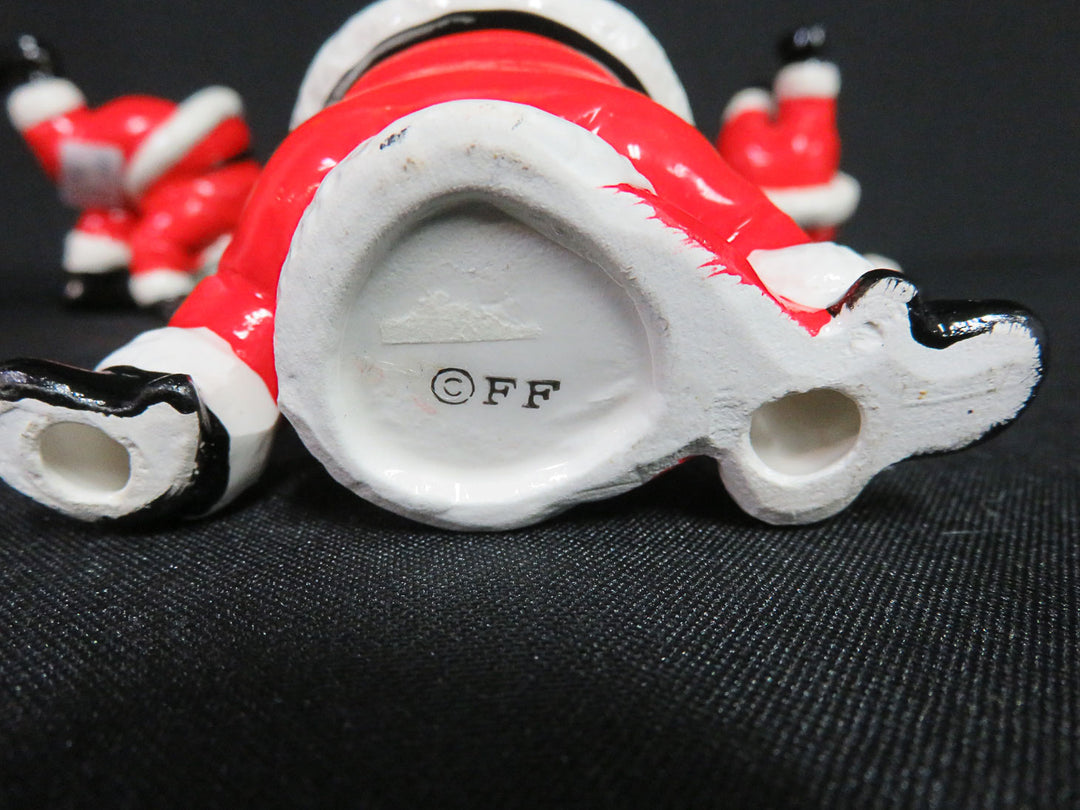Fitz & Floyd Vintage Tumbling Santas