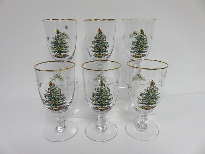 Spode Christmas Water Goblets