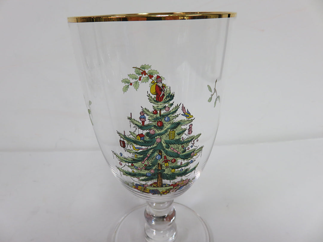 Spode Christmas Water Goblets