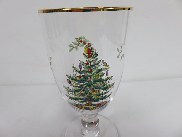 Spode Christmas Water Goblets