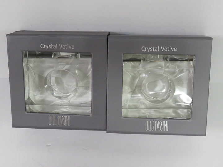 Pair of Modern Crystal Votives