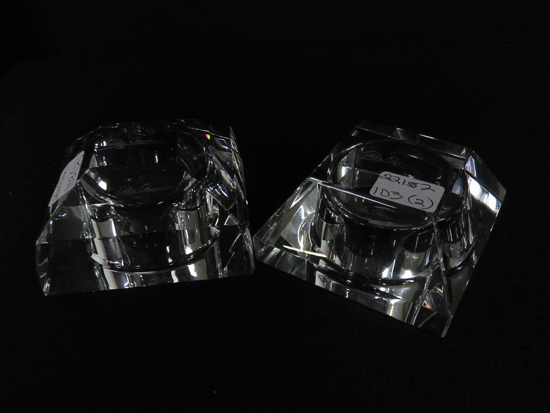 Oleg Cassini Square Votive Pair