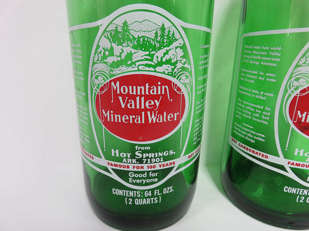 Vintage Mountain Valley Mineral Water Bottles