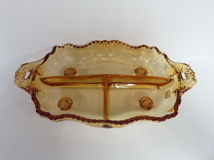 Amber Divided Dish