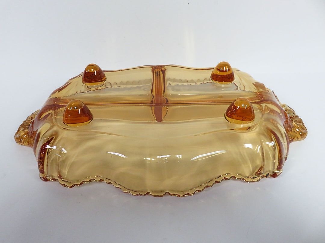 Amber Divided Dish