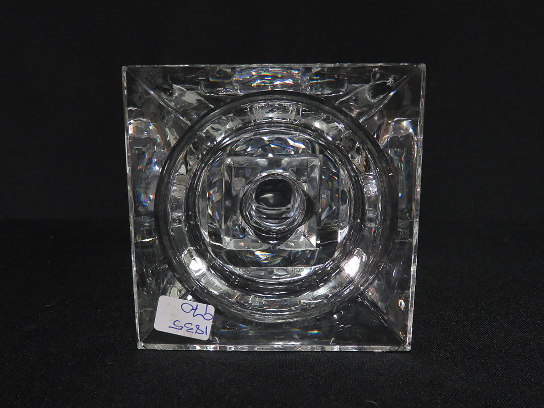 Faceted Glass Candleholder