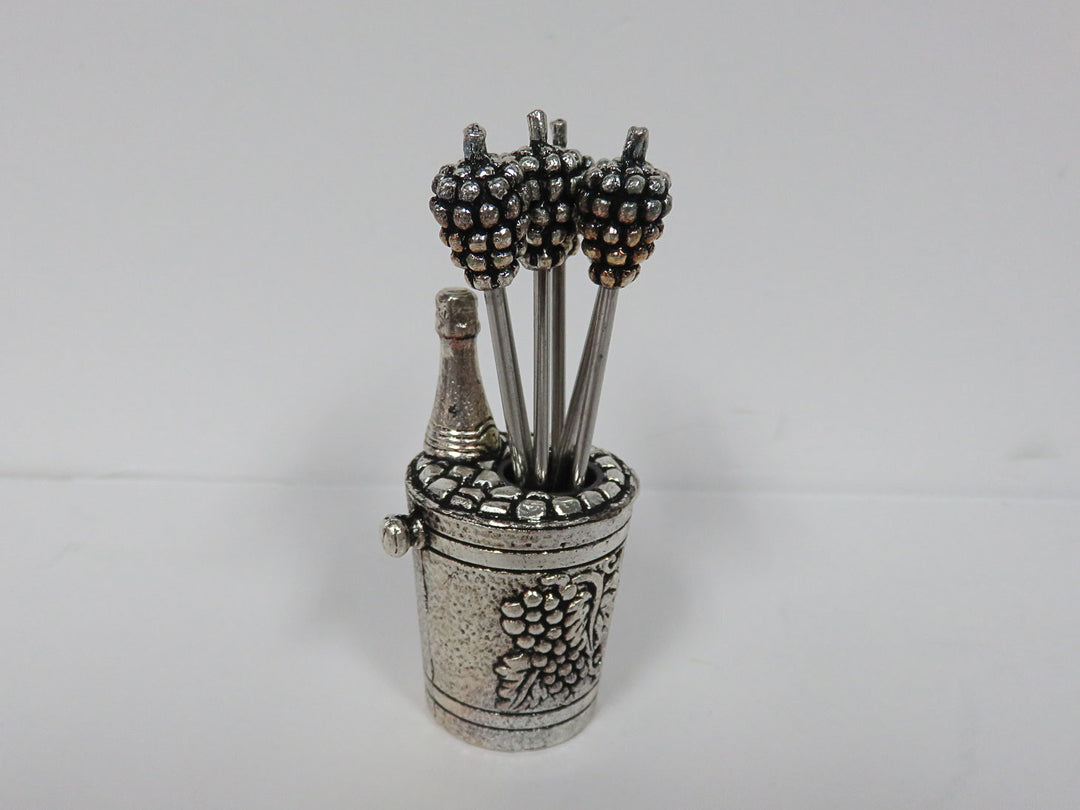 Ganz Cocktail Picks and Holder