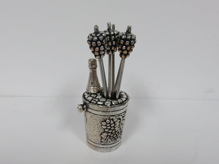 Ganz Cocktail Picks and Holder