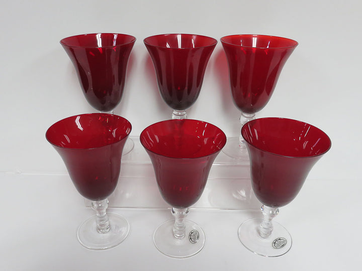 Ruby Water Goblets