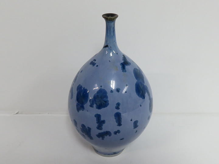 Blue Crystalline Vase