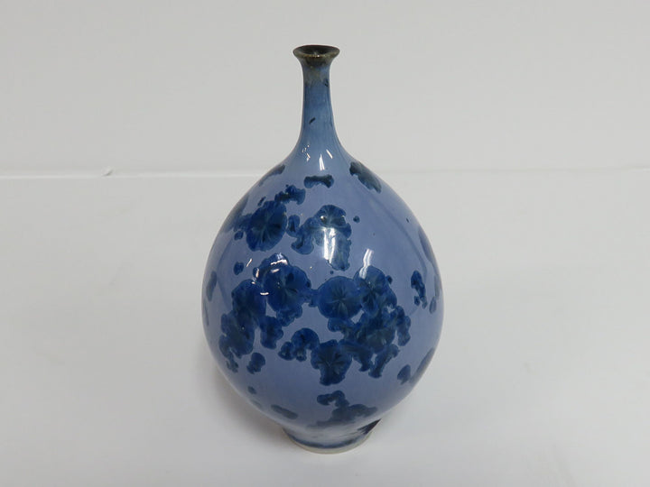 Blue Crystalline Vase