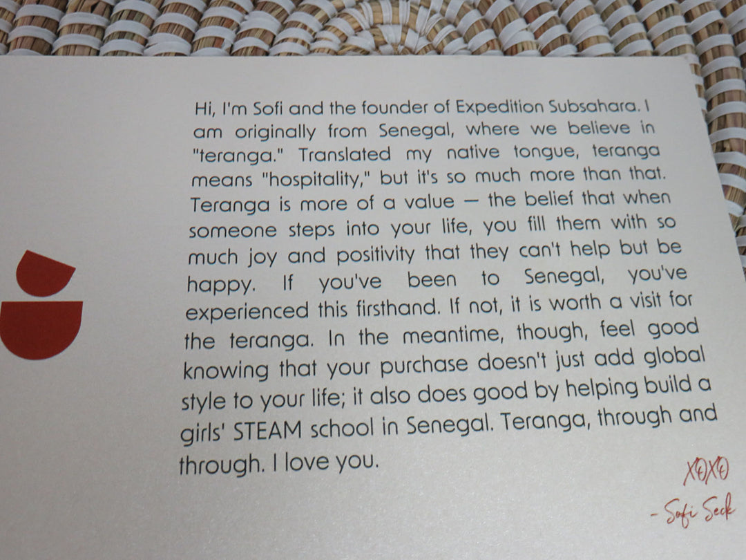 Woven Pink and White Tray