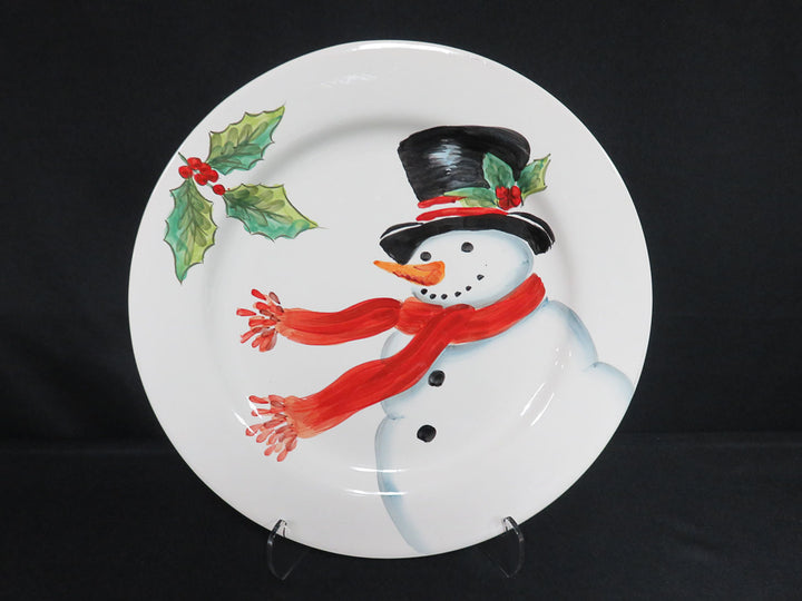 Top Hat Snowman Serving Platter