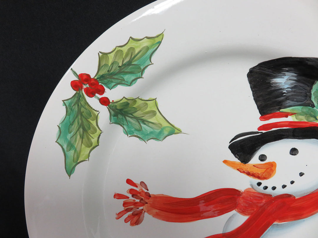 Top Hat Snowman Serving Platter