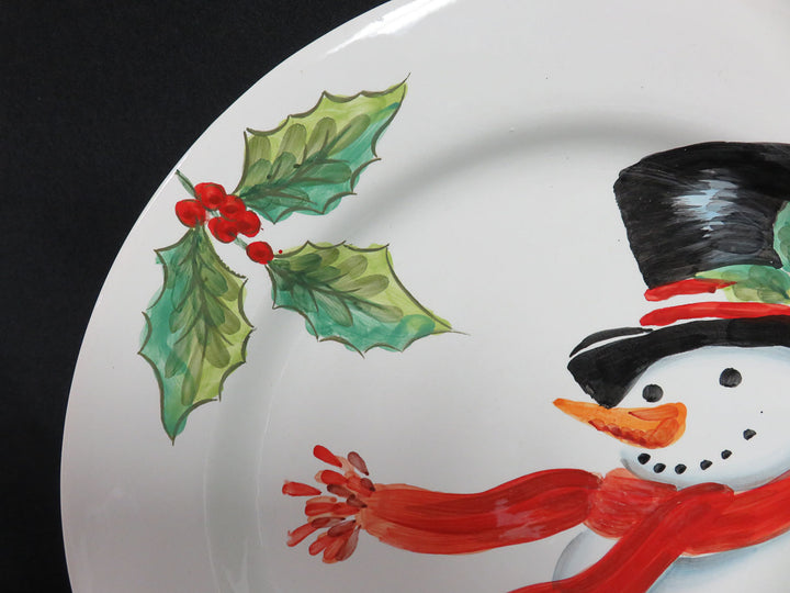 Top Hat Snowman Serving Platter