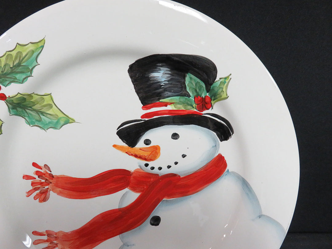 Top Hat Snowman Serving Platter