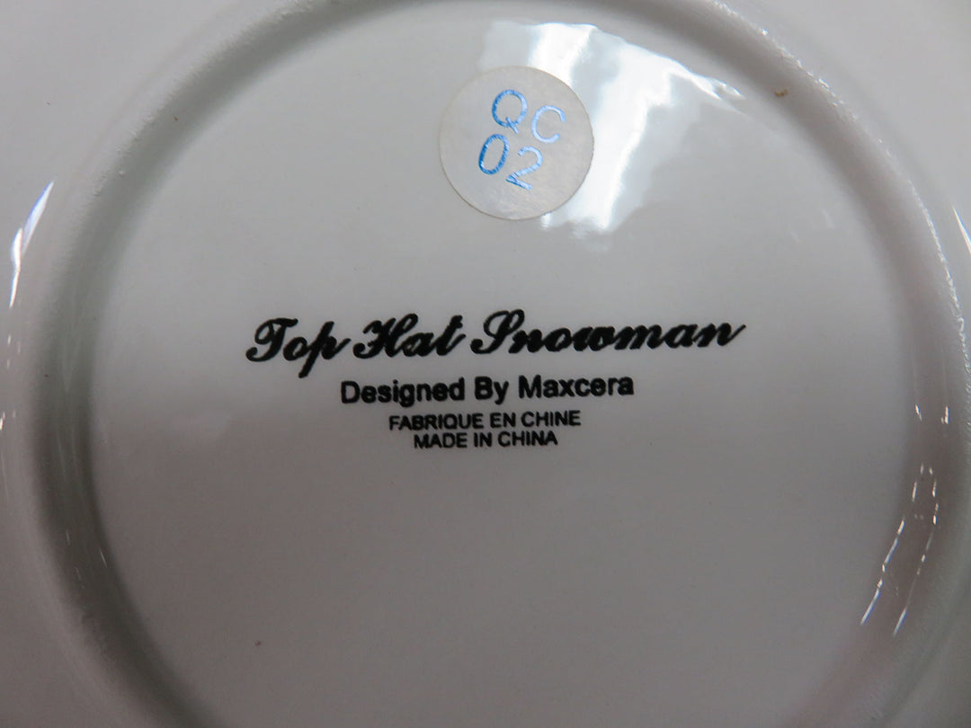 Top Hat Snowman Serving Platter