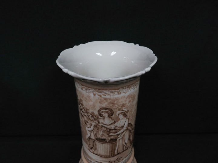 Romantic Transferware Vase
