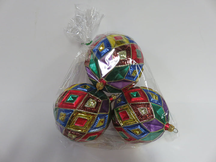 Glass Harlequin Ornaments