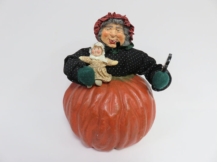 Vintage Halloween Pumpkin Lady