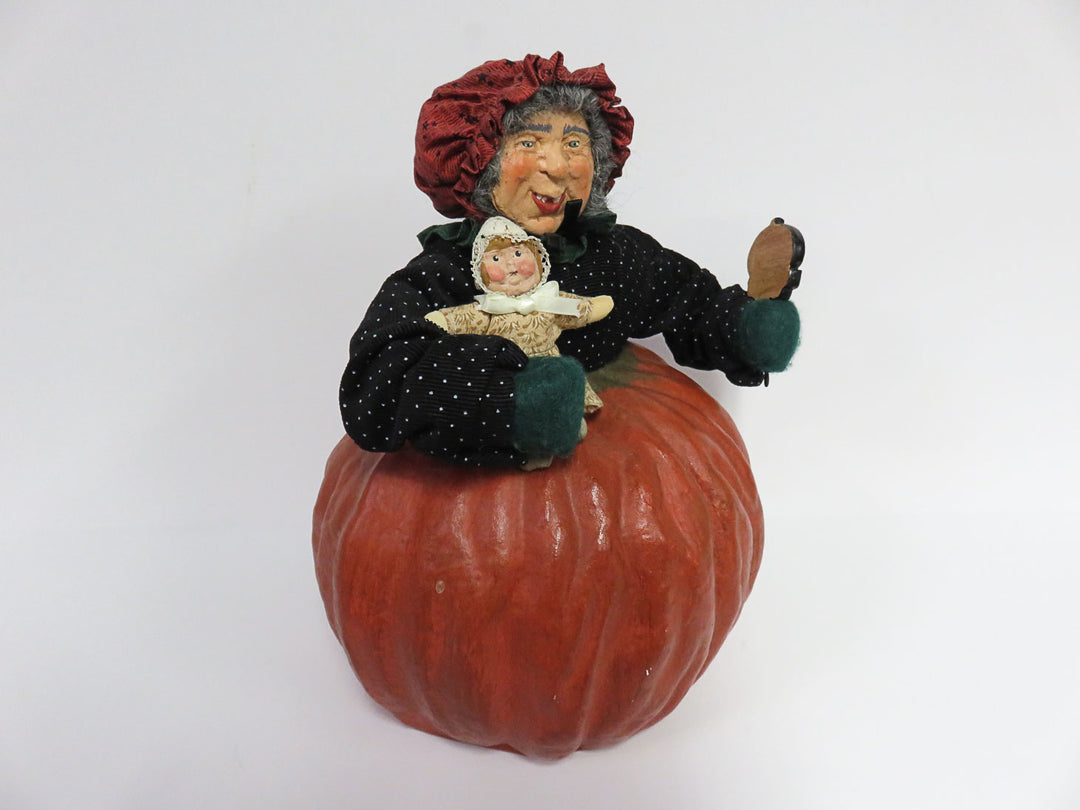 Vintage Halloween Pumpkin Lady