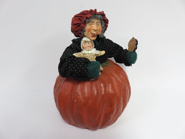 Vintage Halloween Pumpkin Lady