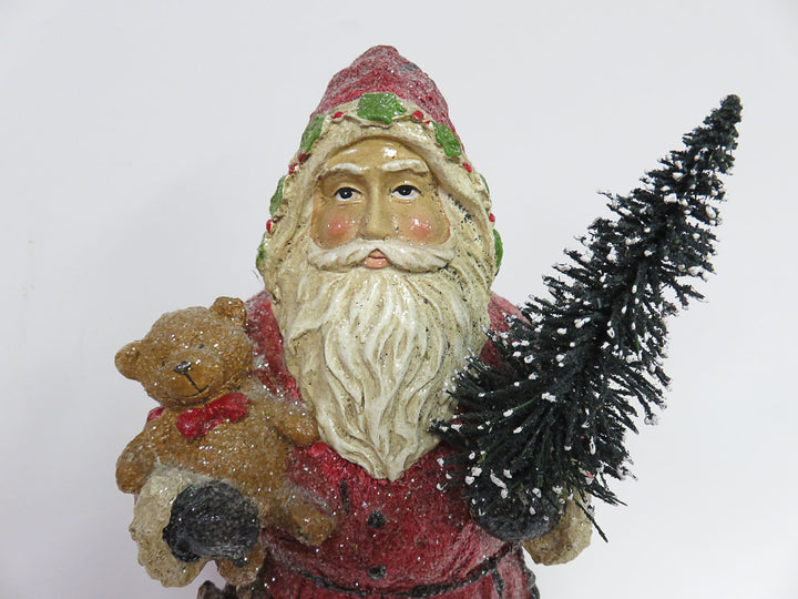 Glittered Santa Figurine