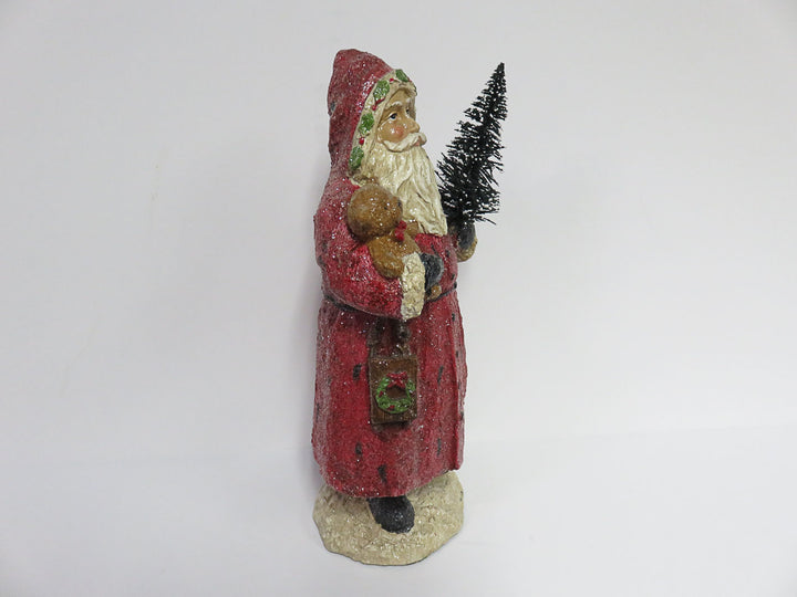 Glittered Santa Figurine