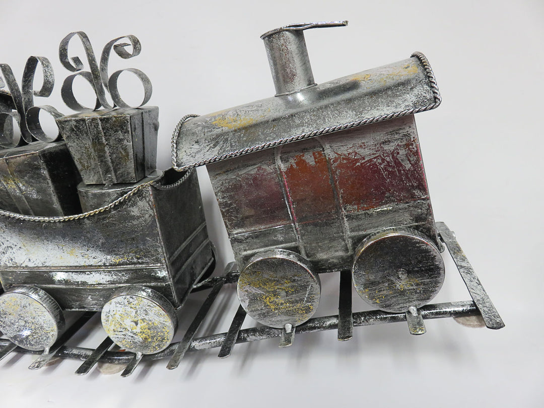 Silver Metal Christmas Train