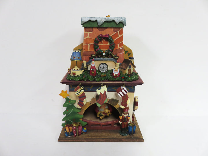 Santa in a Chimney Music Box