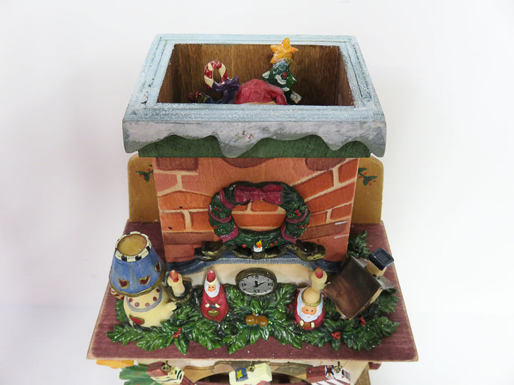 Santa in a Chimney Music Box