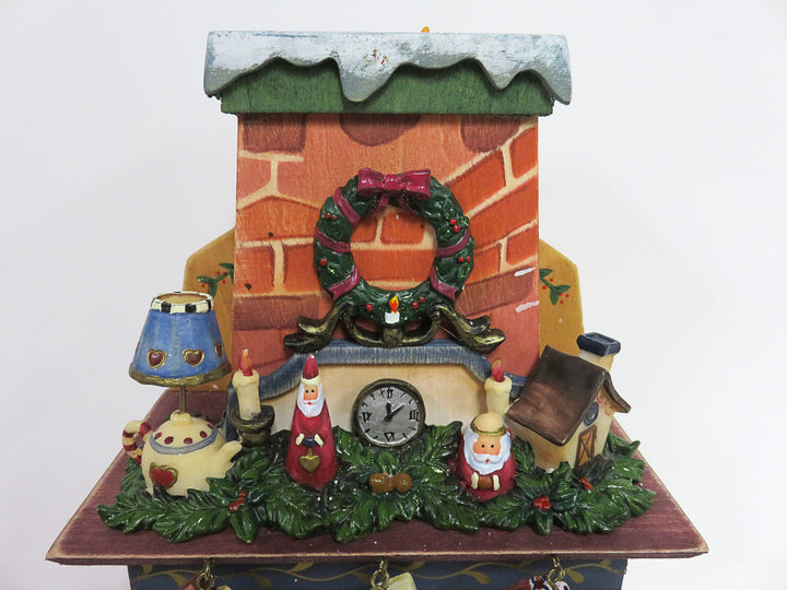 Santa in a Chimney Music Box