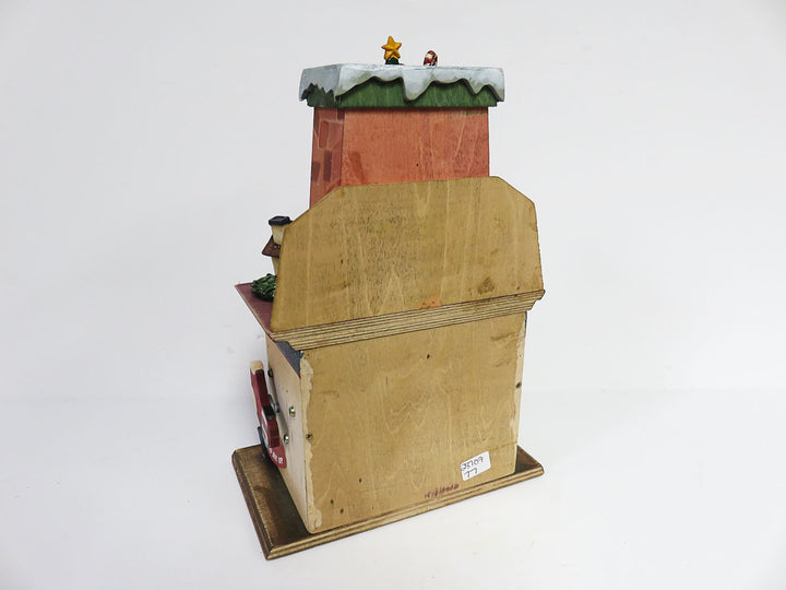Santa in a Chimney Music Box