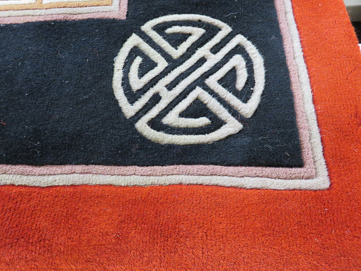 Vintage Art Deco Chinese Rug