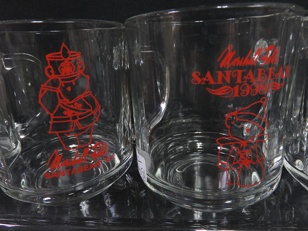 Marshall Field Santa Bear Mugs