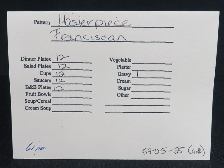 Franciscan China Set