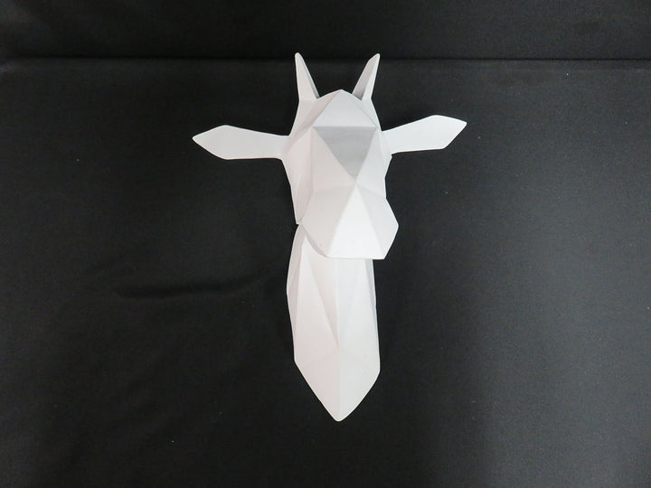 Geometric Deer Head Sculpture