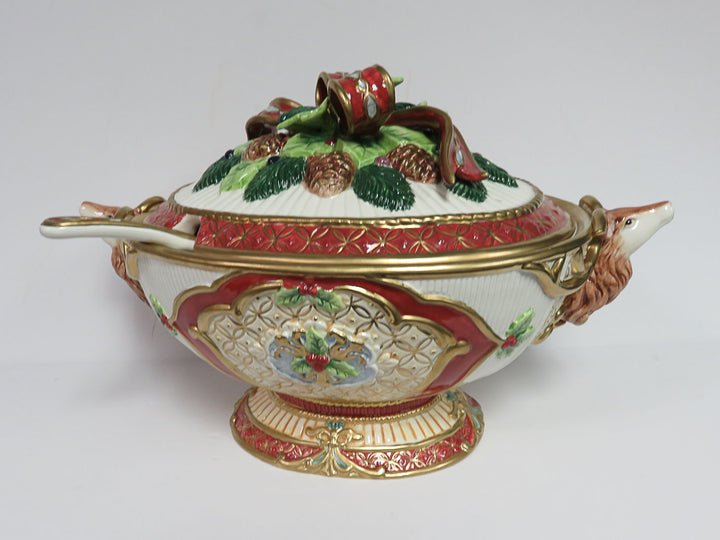 Fitz & Floyd Christmas Soup Tureen