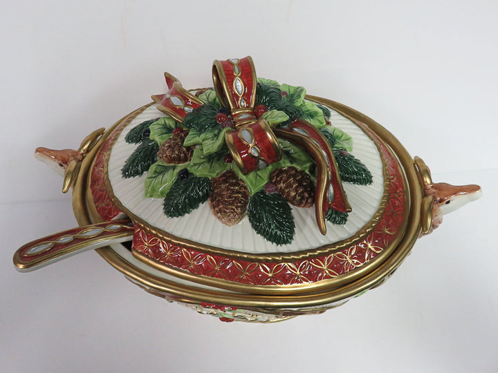 Fitz & Floyd Christmas Soup Tureen