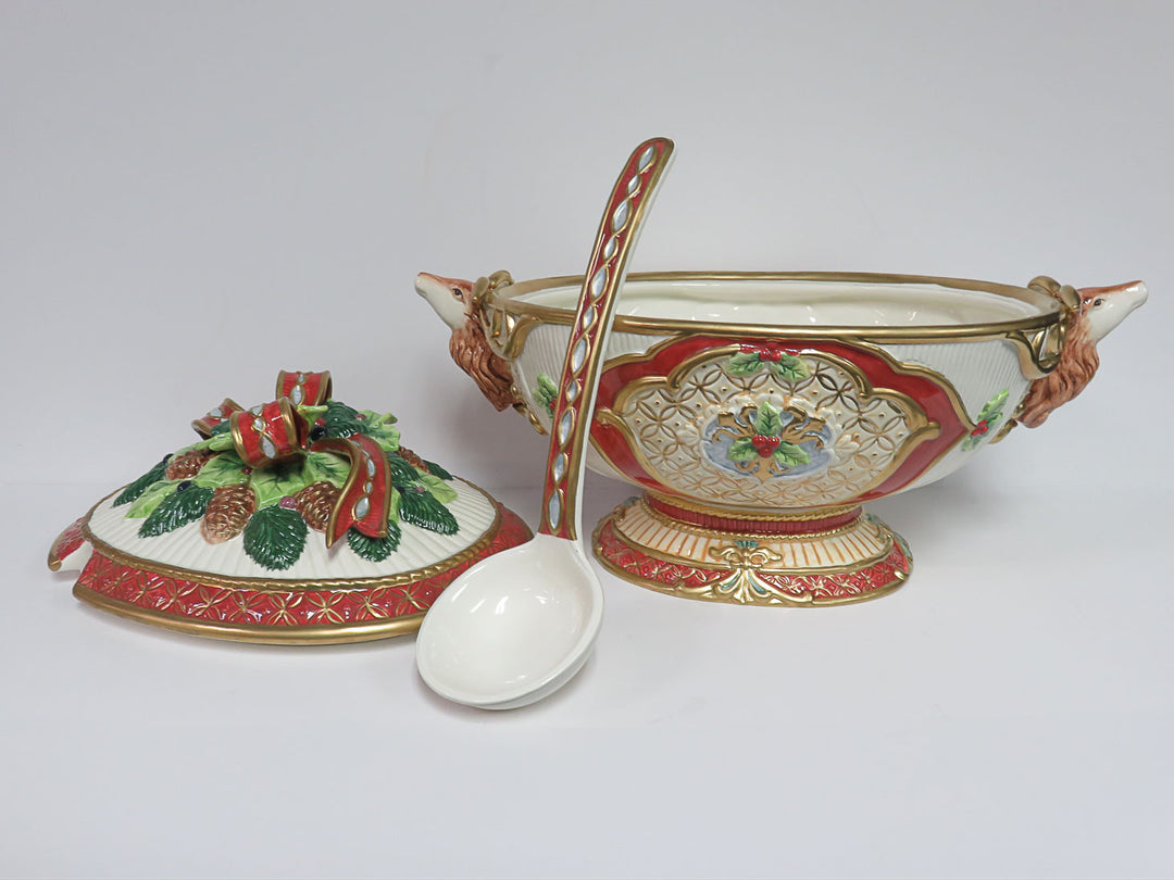 Fitz & Floyd Christmas Soup Tureen