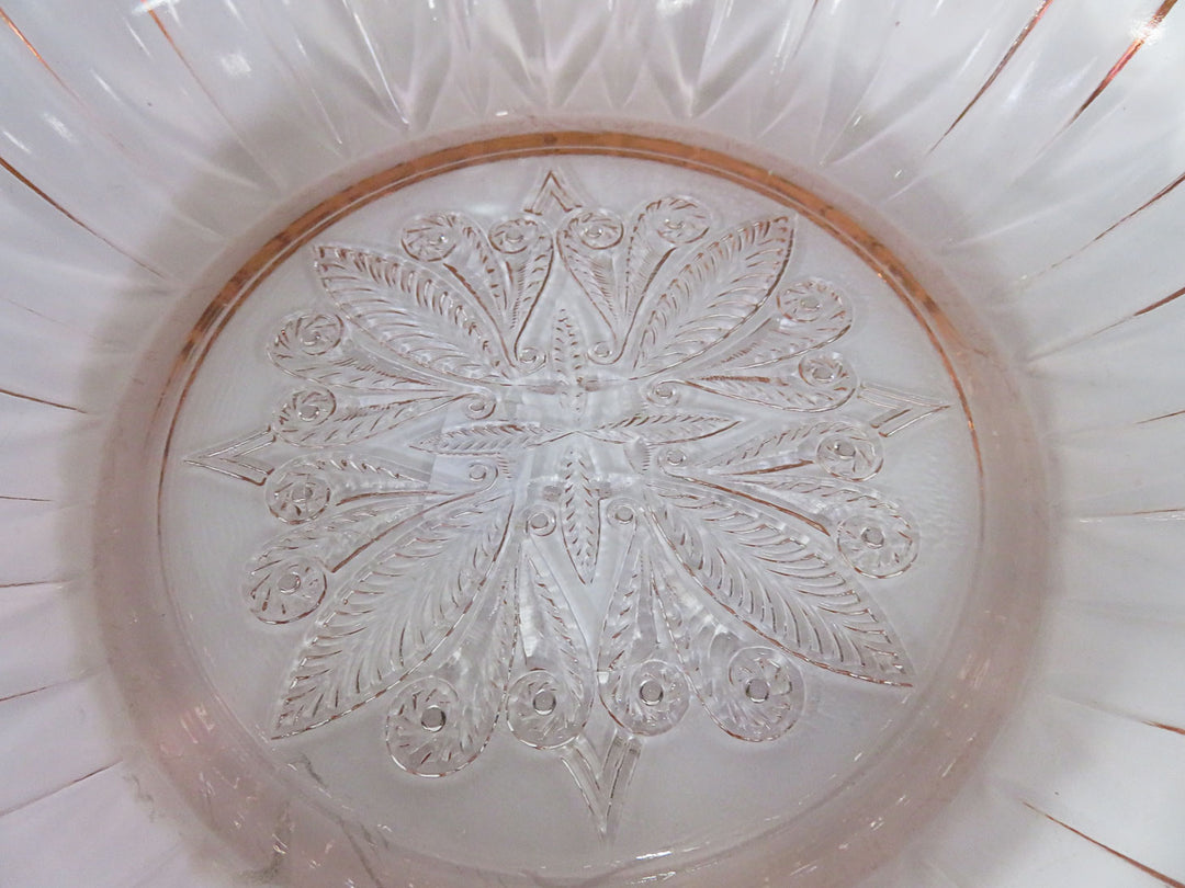 Depression Glass Covered Bowl